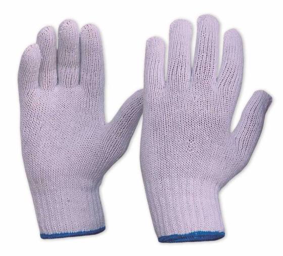 MAXISAFE GLOVE LINER BLEACHED KNIT POLY COTTON LGE 